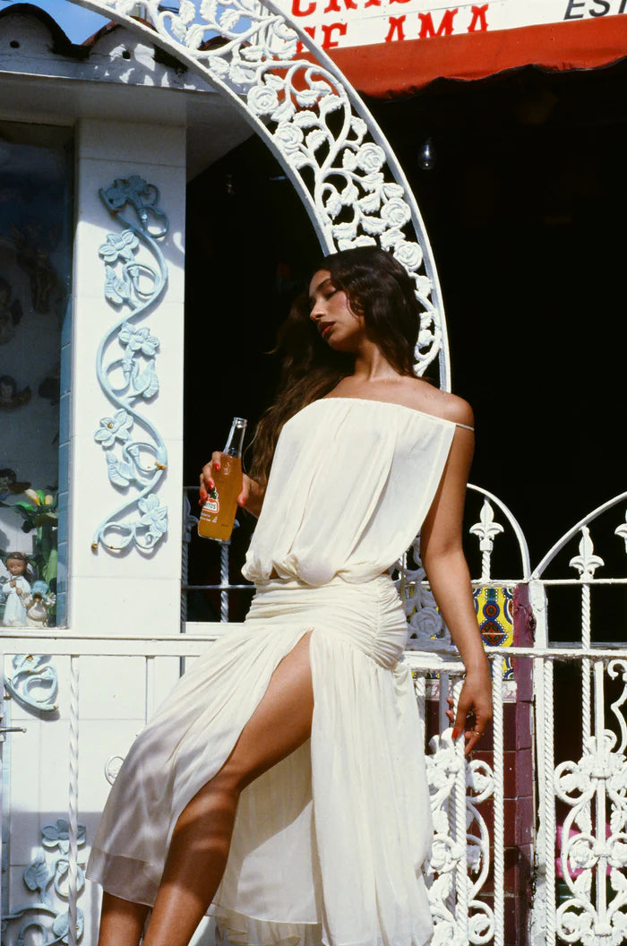 La Piscine Lady Length Dress in Butter