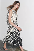 Dot Reverie Boatneck Gown