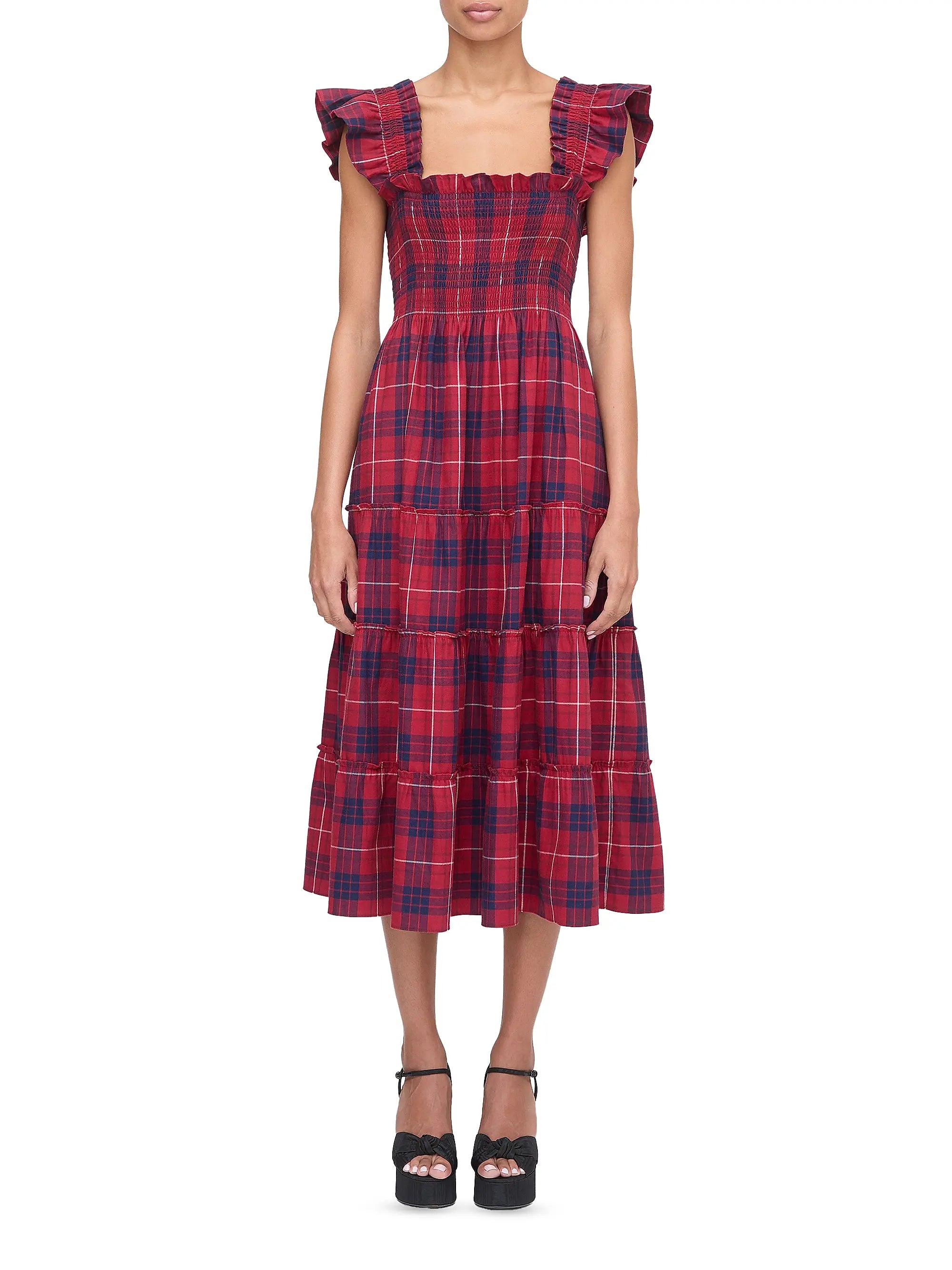 Plaid Maxi Dress – Timeless Holiday Charm