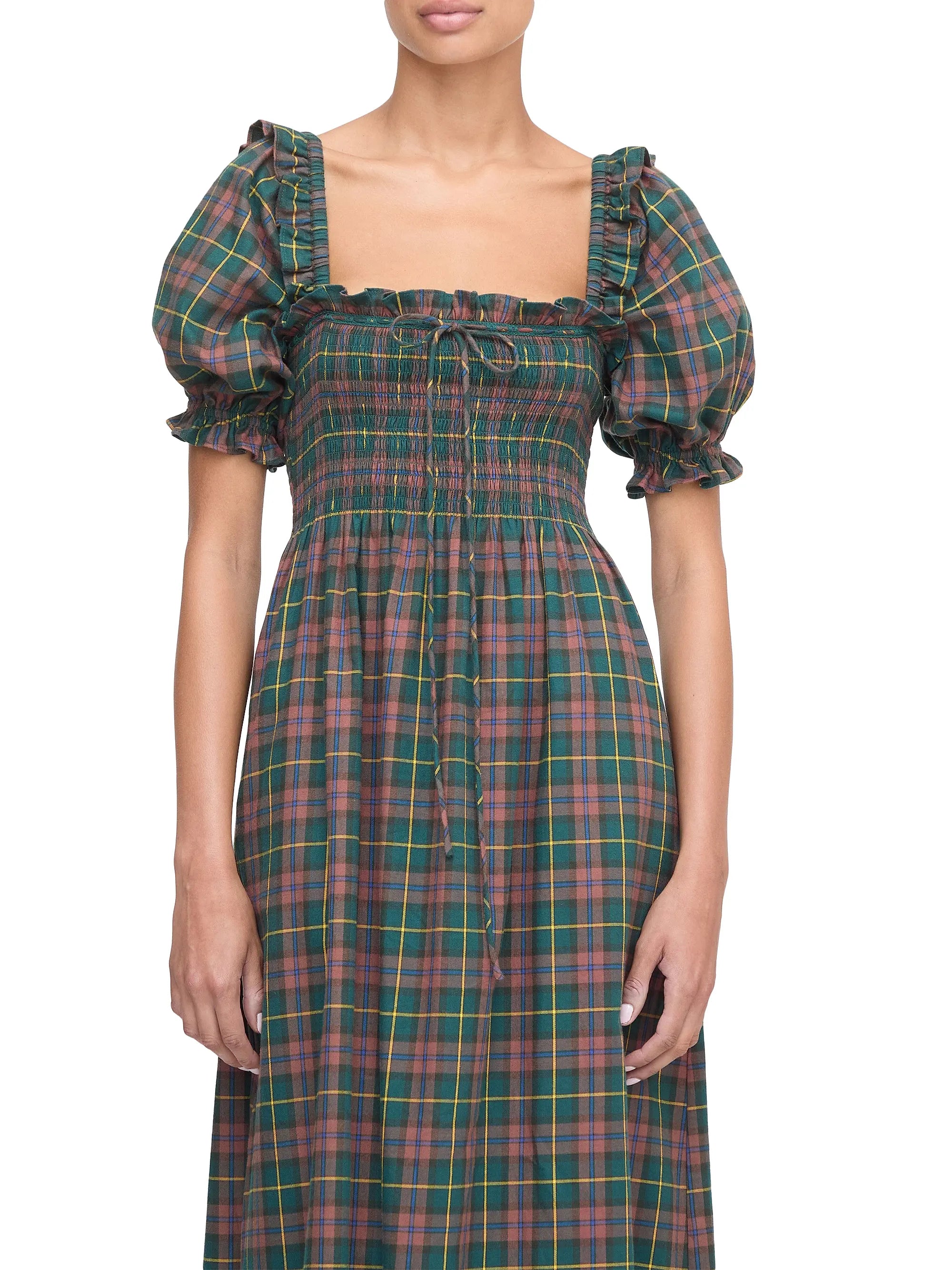 Plaid Maxi Dress – Timeless Holiday Charm