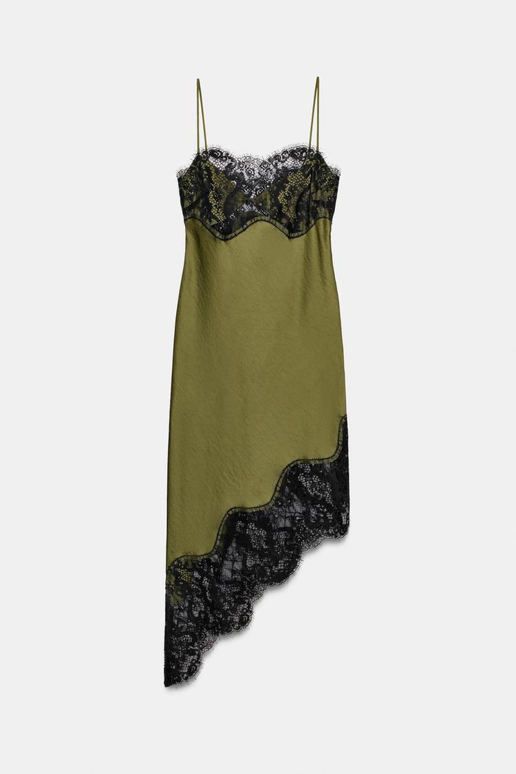 Olive Moon Lace Midi Dress