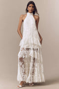 Ivory Whisper Lace Maxi Dress