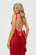 Scarlet Bow Affair Maxi Dress