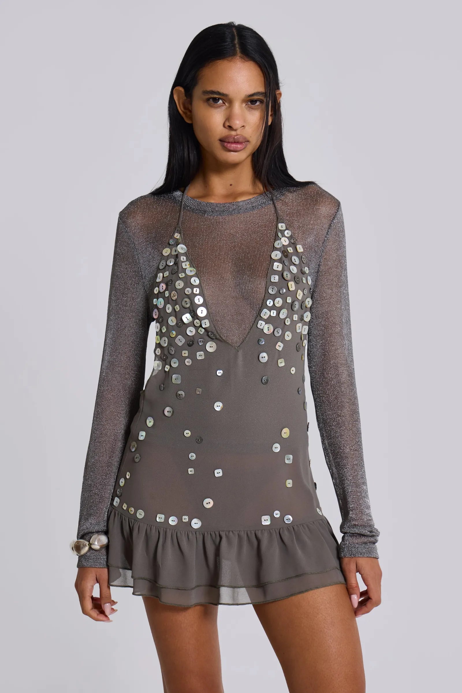 Petal Kiss Halter Mini Dress