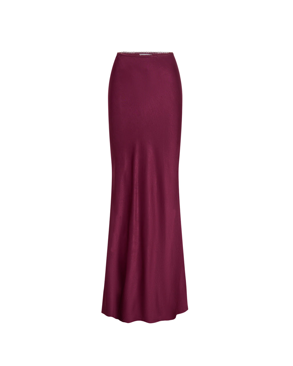 Burgundy Satin Siren Skirt
