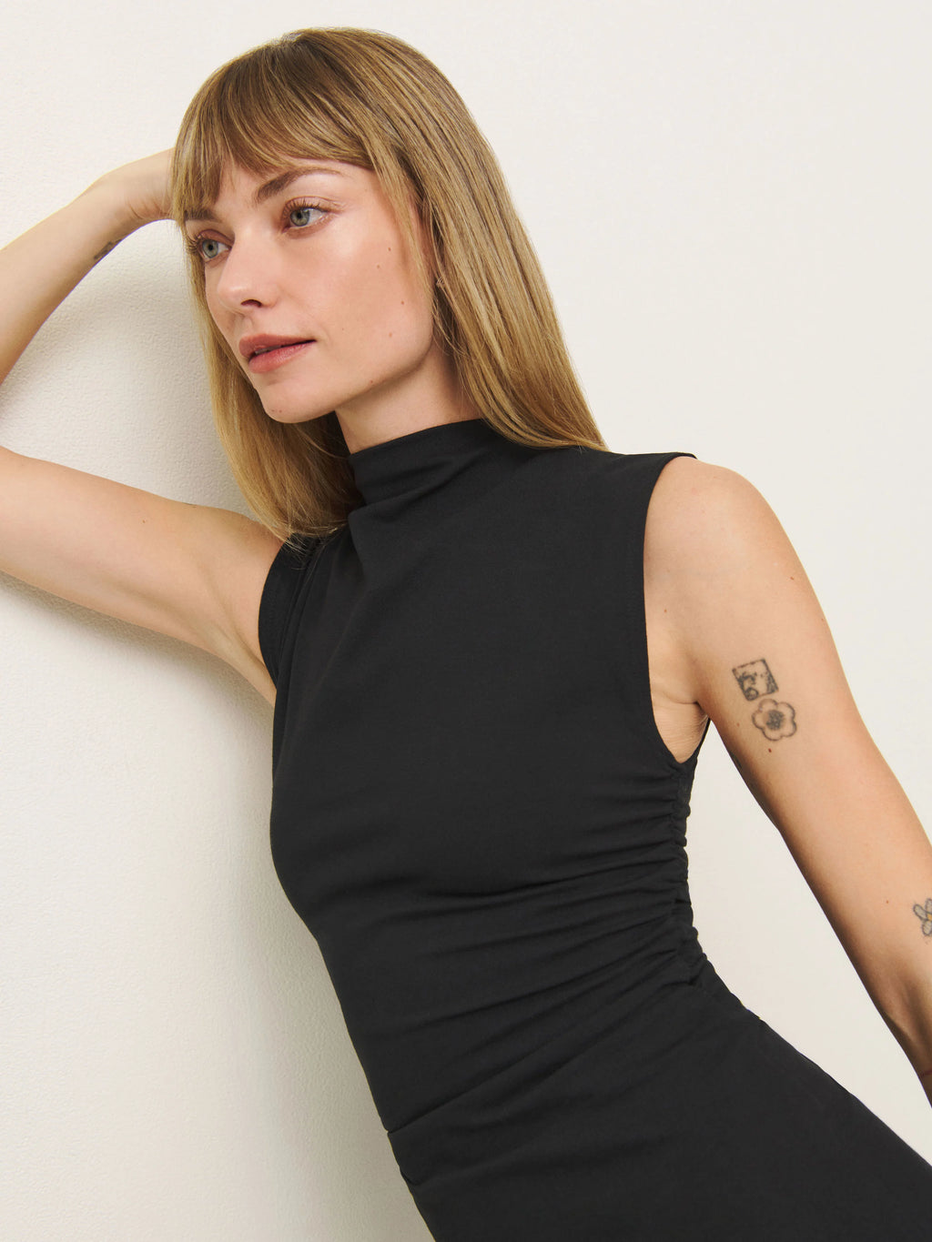 Black Classic Boat Neck Mini Dress