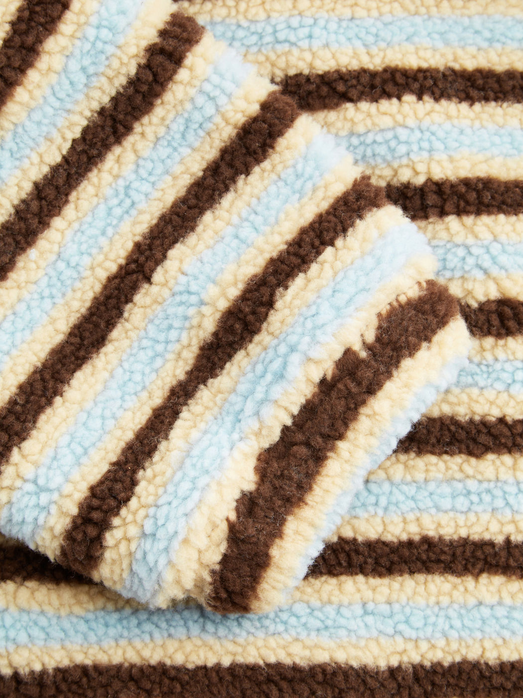 Multi-Color Stripe Sherpa Jacket