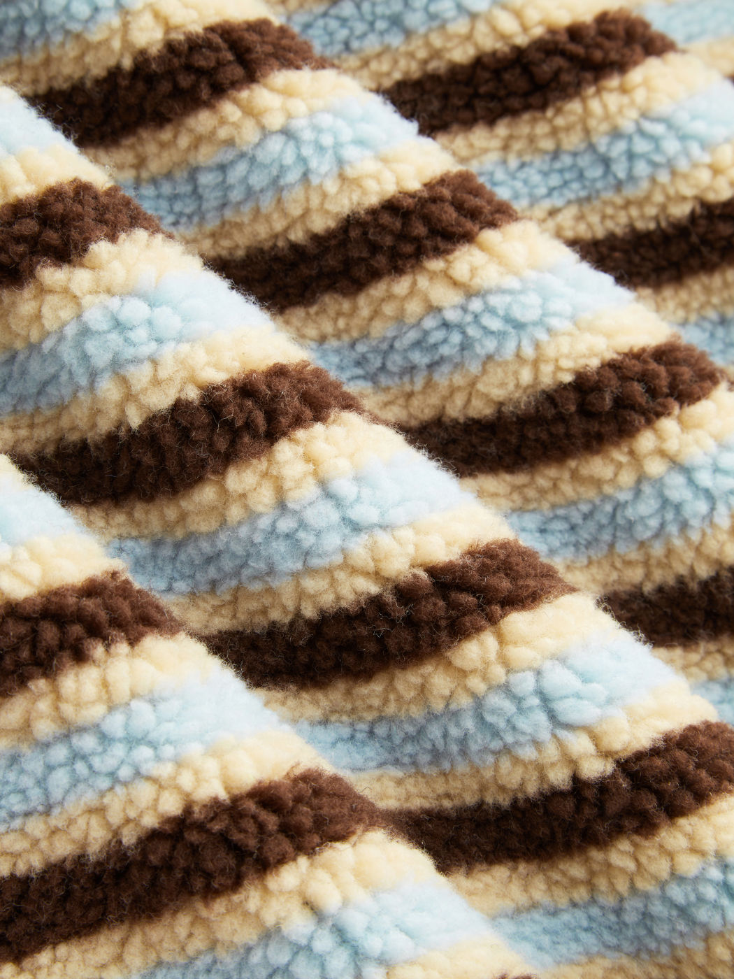 Multi-Color Stripe Sherpa Jacket