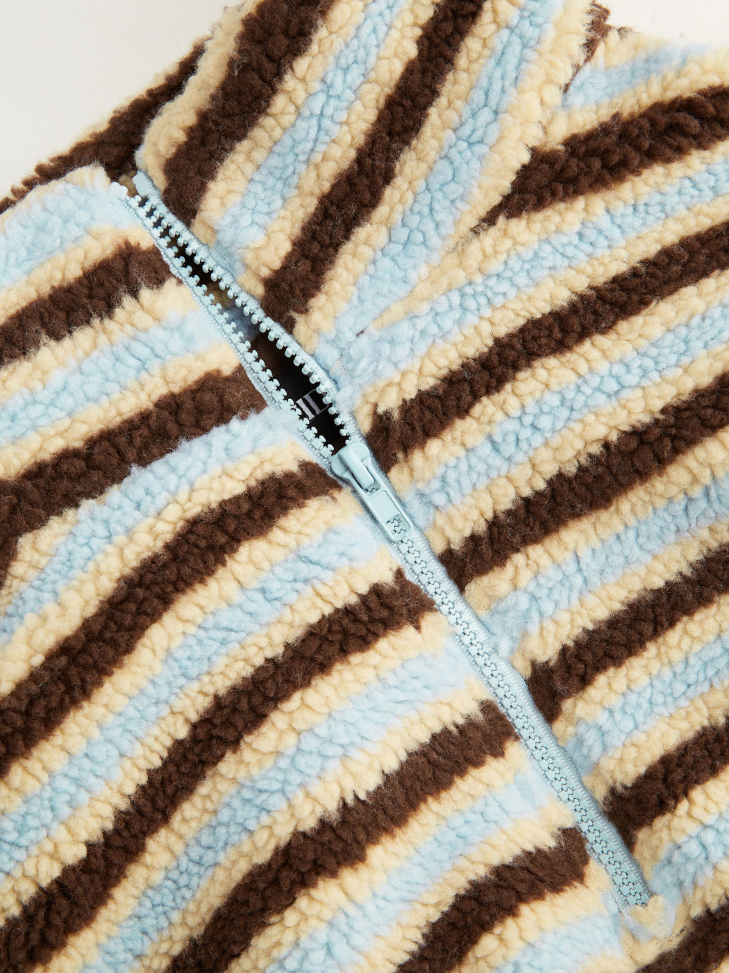 Multi-Color Stripe Sherpa Jacket