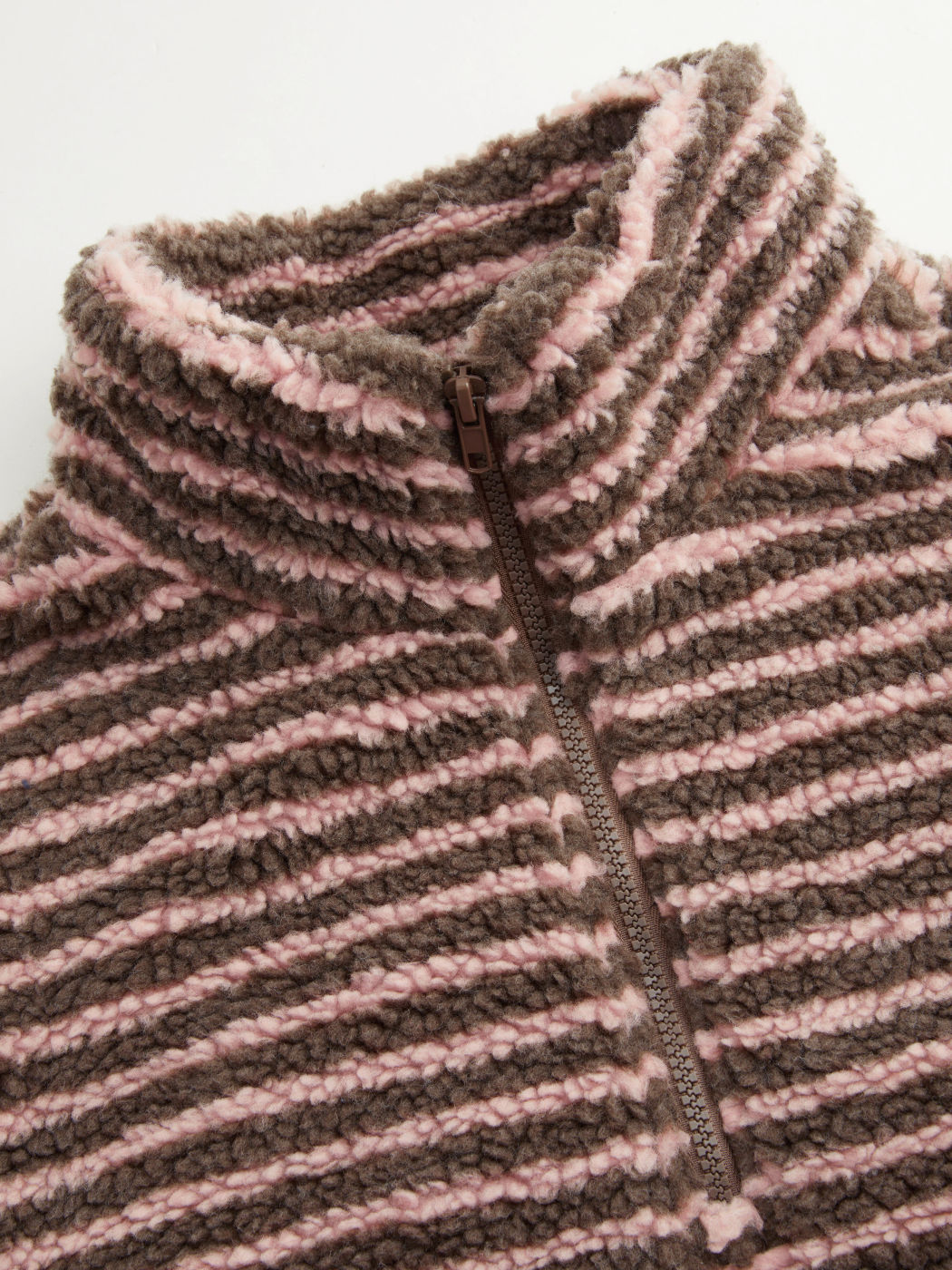 Two-Tone Sherpa Fleece Pullover