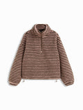 Two-Tone Sherpa Fleece Pullover
