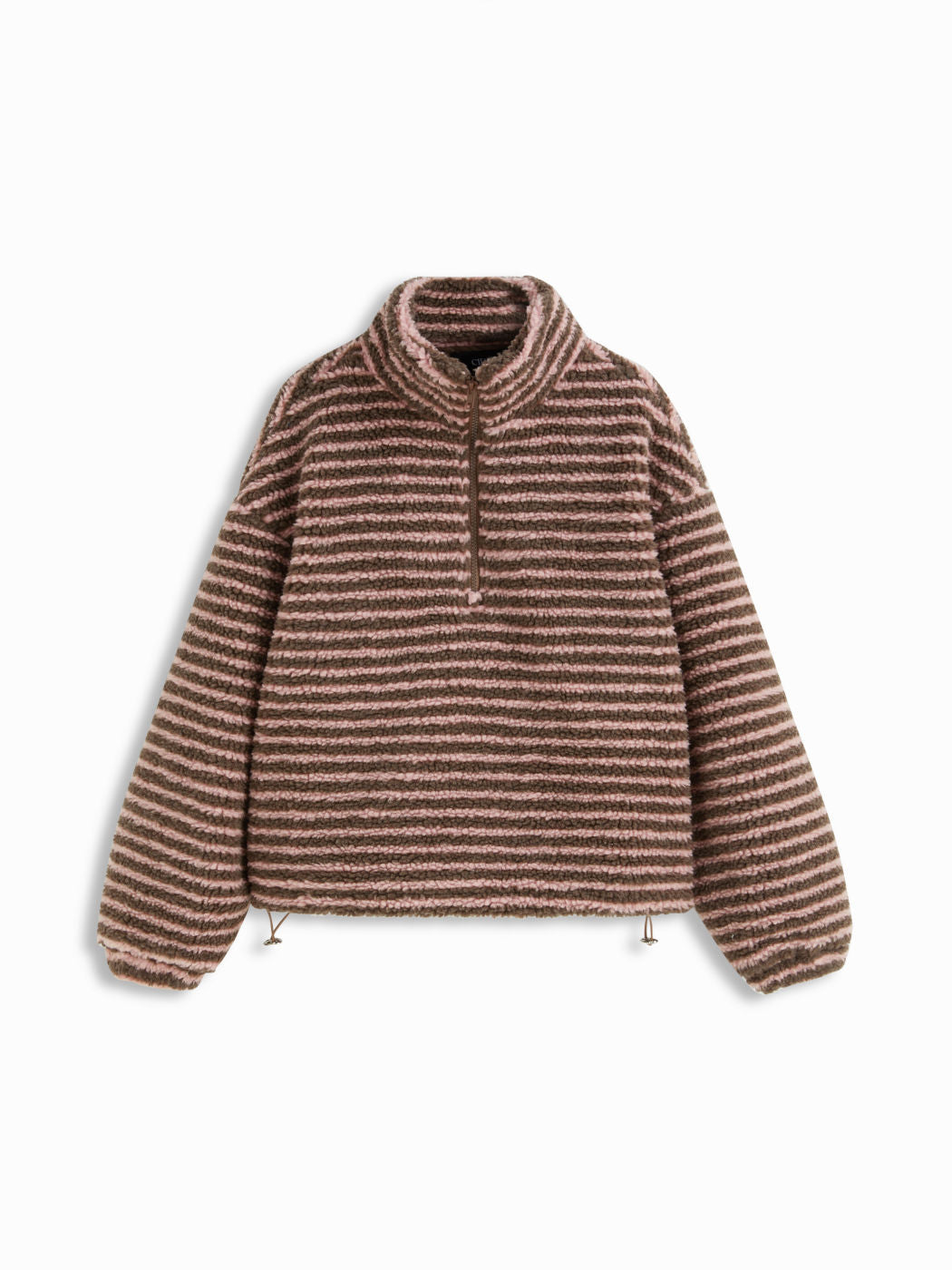 Two-Tone Sherpa Fleece Pullover