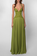 Bridget Green Emerald Corset Maxi Gown