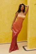Sunset Ember Sequin Gown