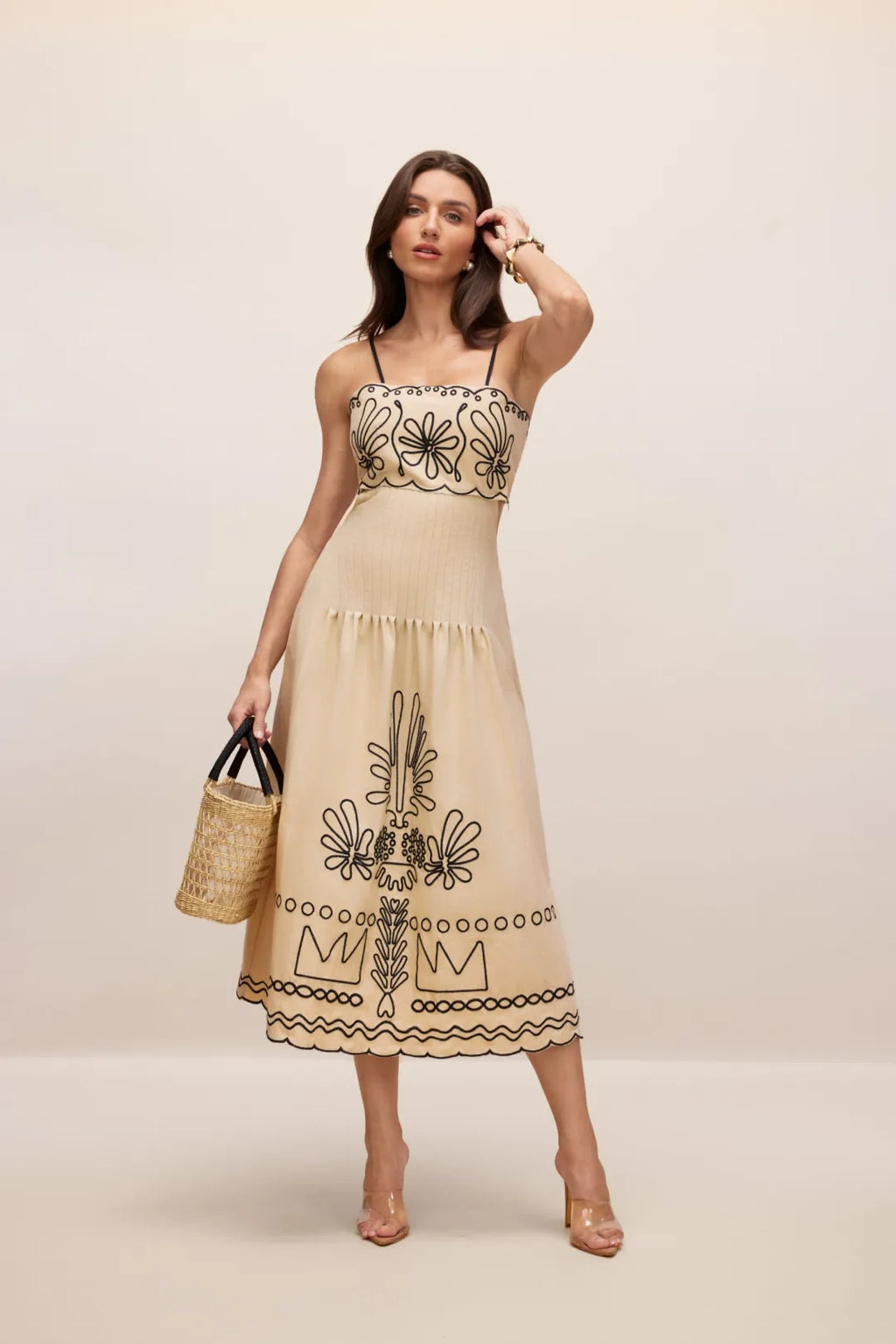 Sahara Muse Embroidered Midi Dress