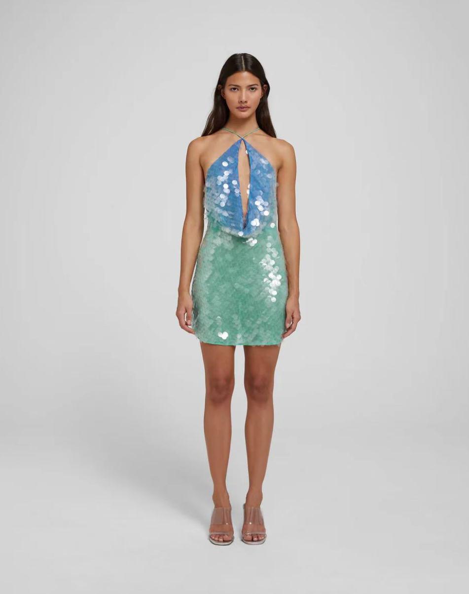 Rosé Spark Cowl Mini Dress