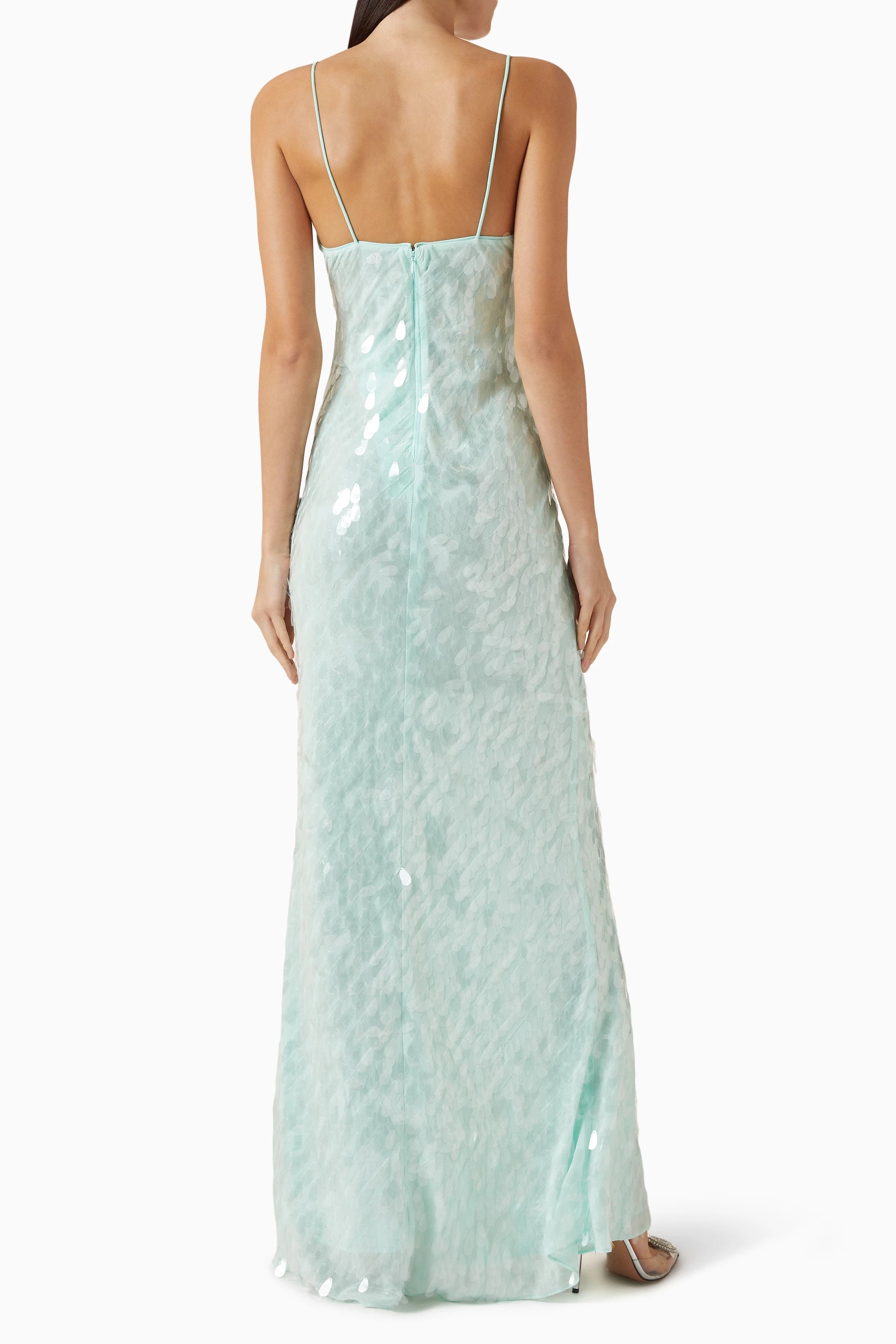 Mint Sequin Maxi Dress