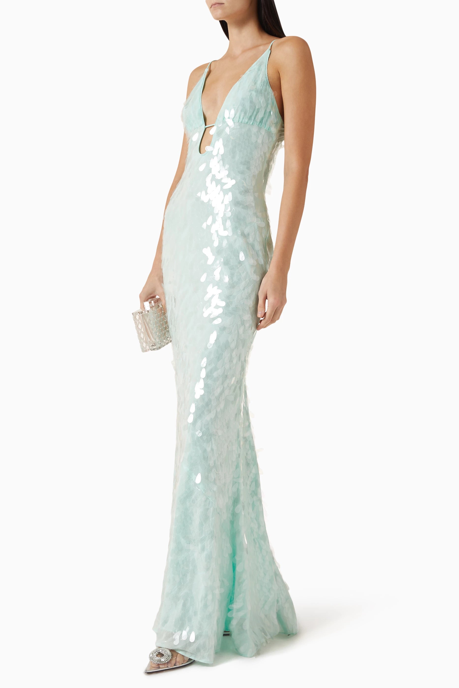 Mint Sequin Maxi Dress