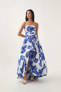 Behold Maxi Dress - Boldly blooming cobalt