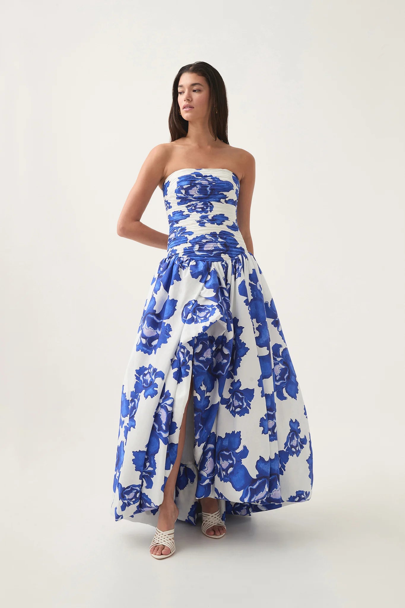 Behold Maxi Dress - Boldly blooming cobalt