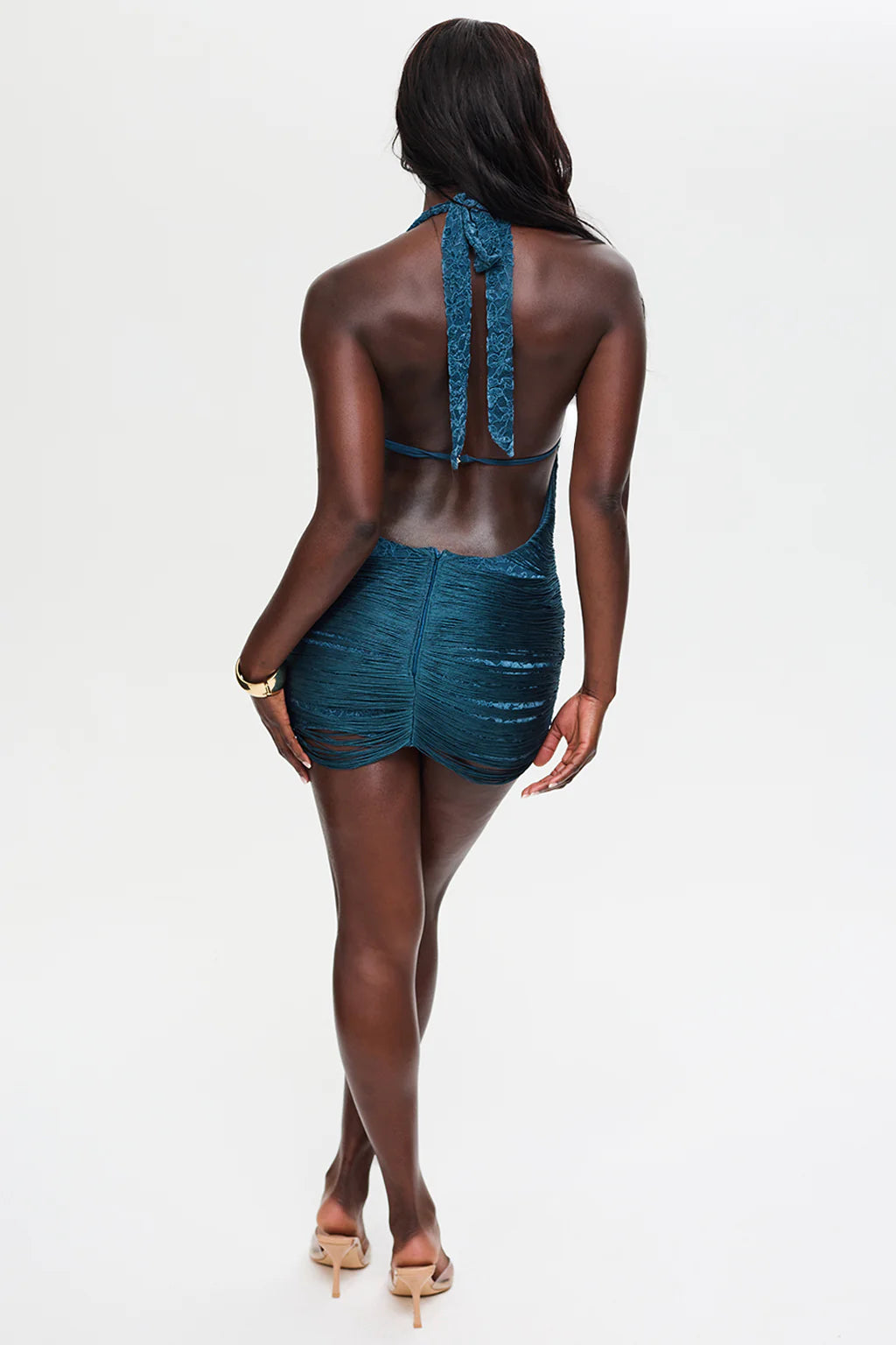 Forest Siren Halter Mini Dress