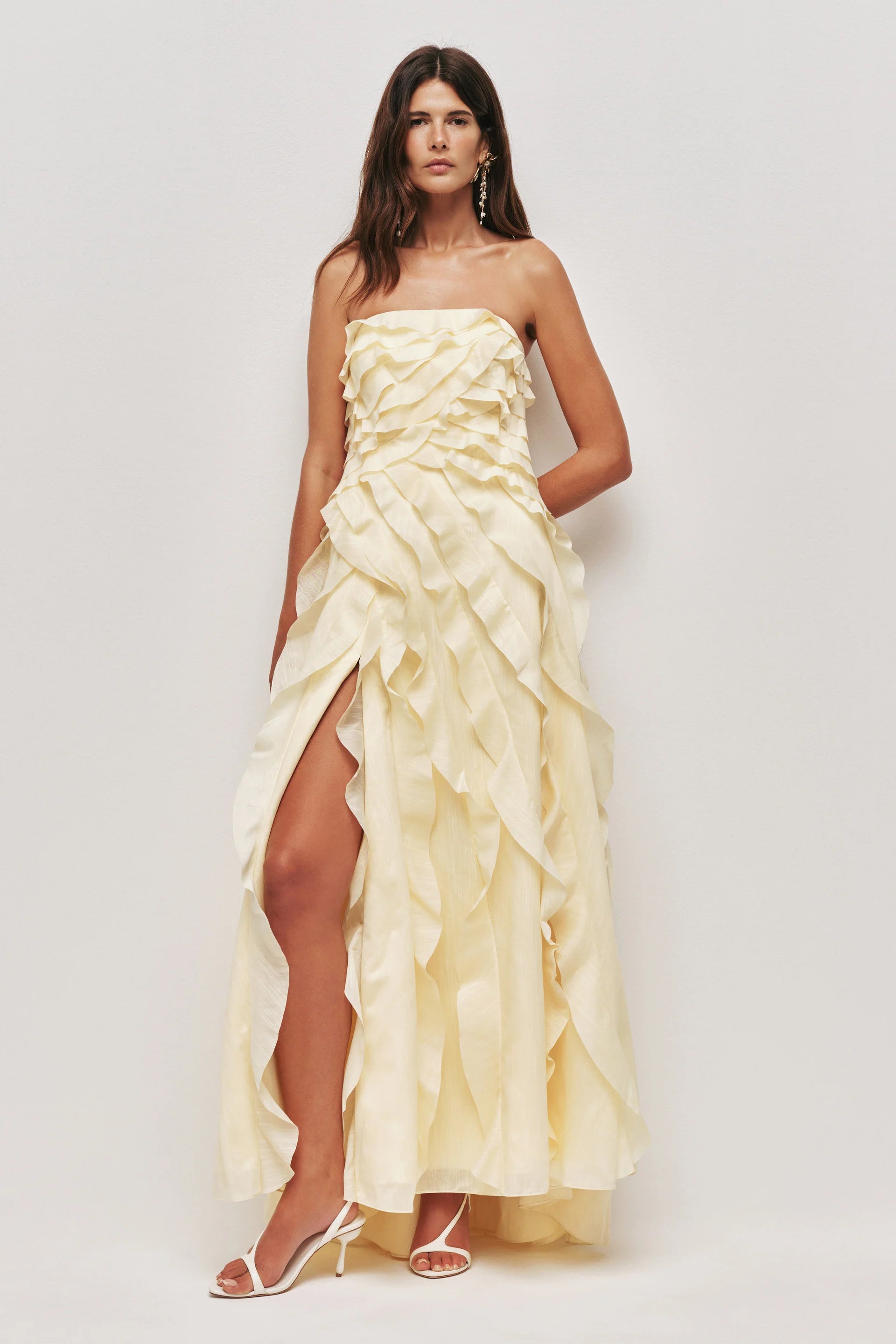 Butter Élan Ruffle Gown
