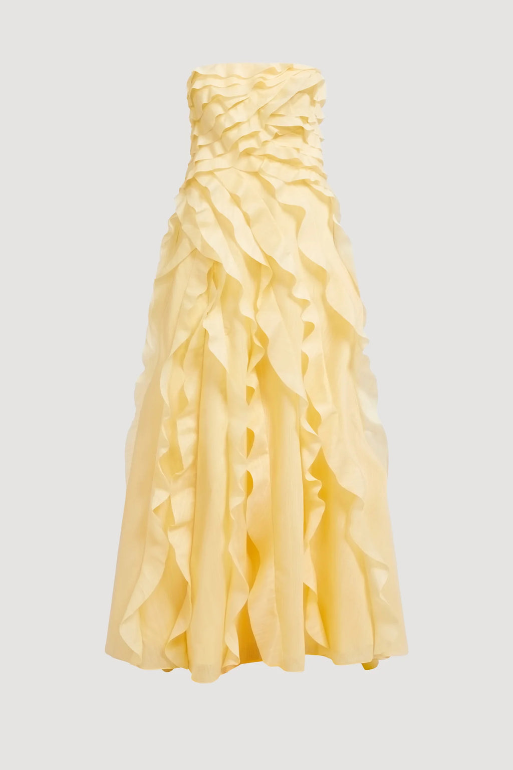 Butter Élan Ruffle Gown