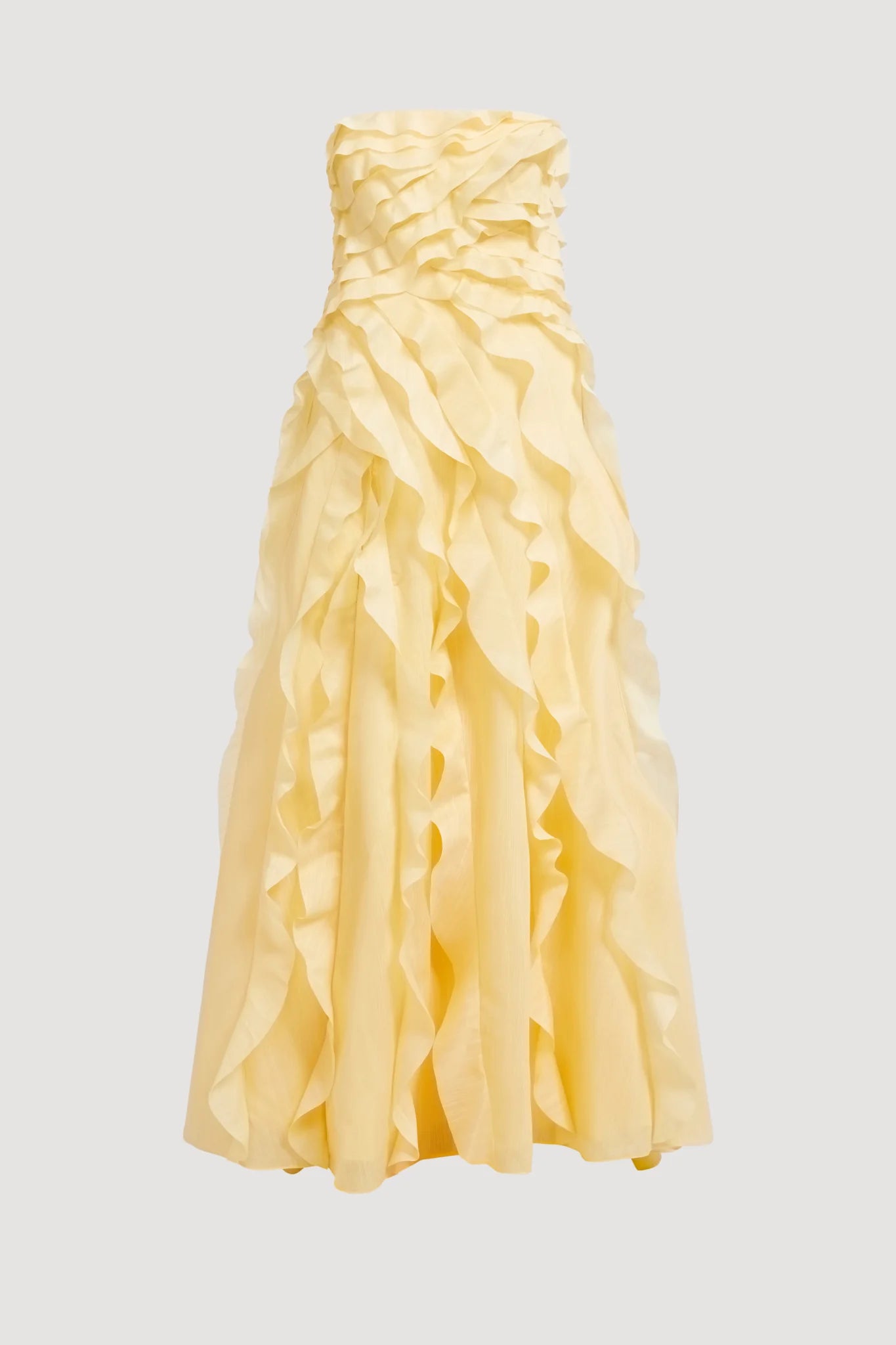 Butter Élan Ruffle Gown