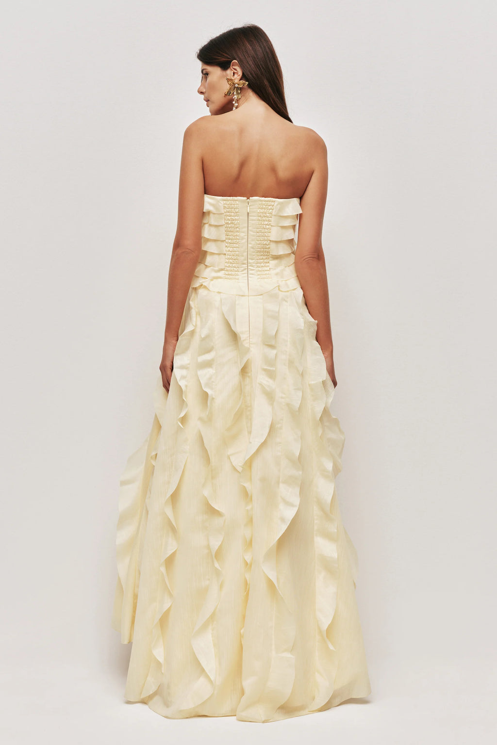 Butter Élan Ruffle Gown