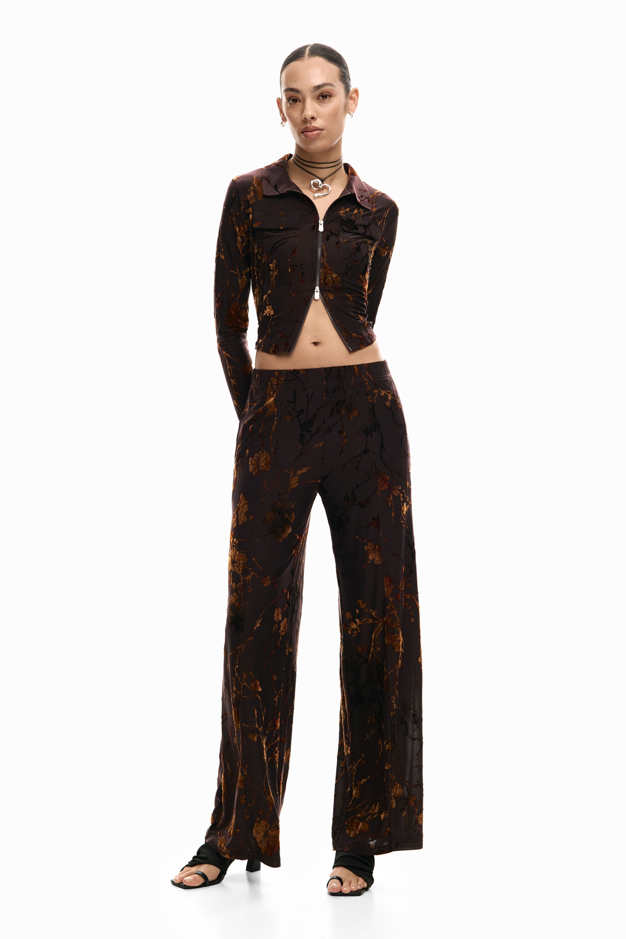 Cocoa Bloom Fitted Top