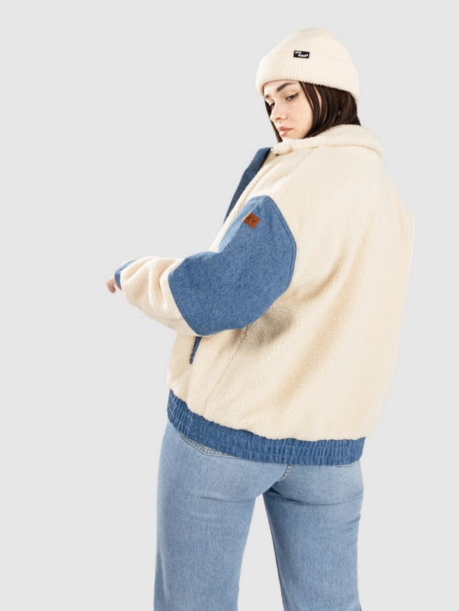 Denim Trim Fleece Jacket