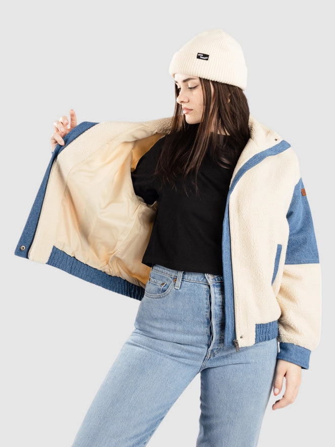 Denim Trim Fleece Jacket