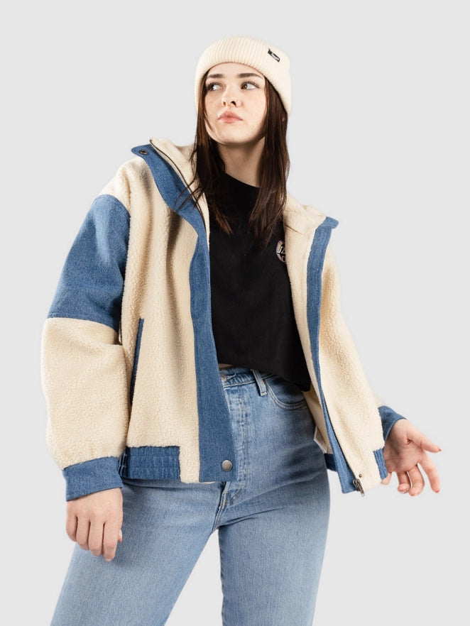 Denim Trim Fleece Jacket