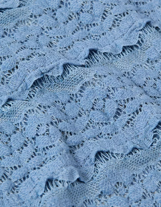 Mock Neck Lace Bodysuit