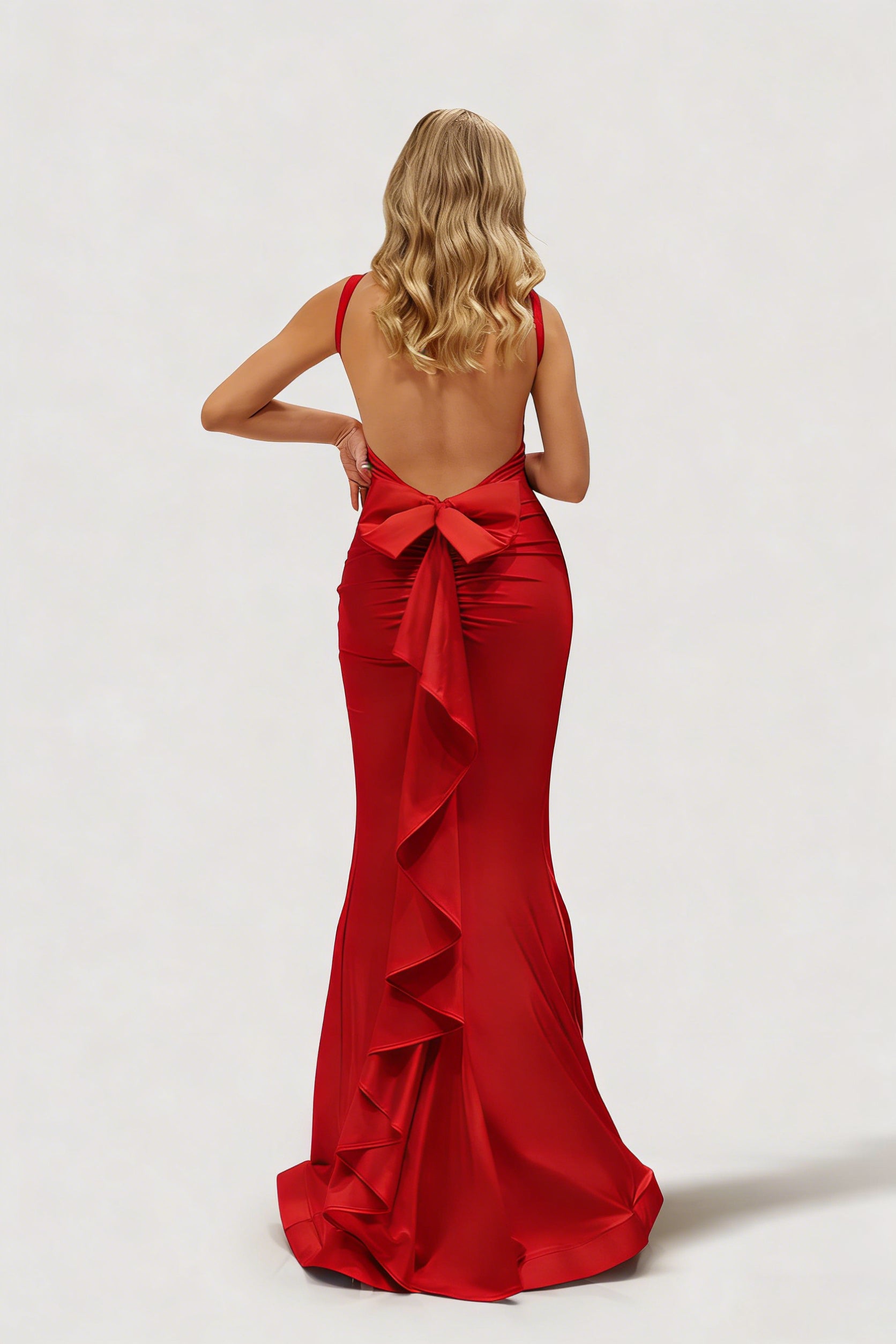 Scarlet Bow Affair Maxi Dress