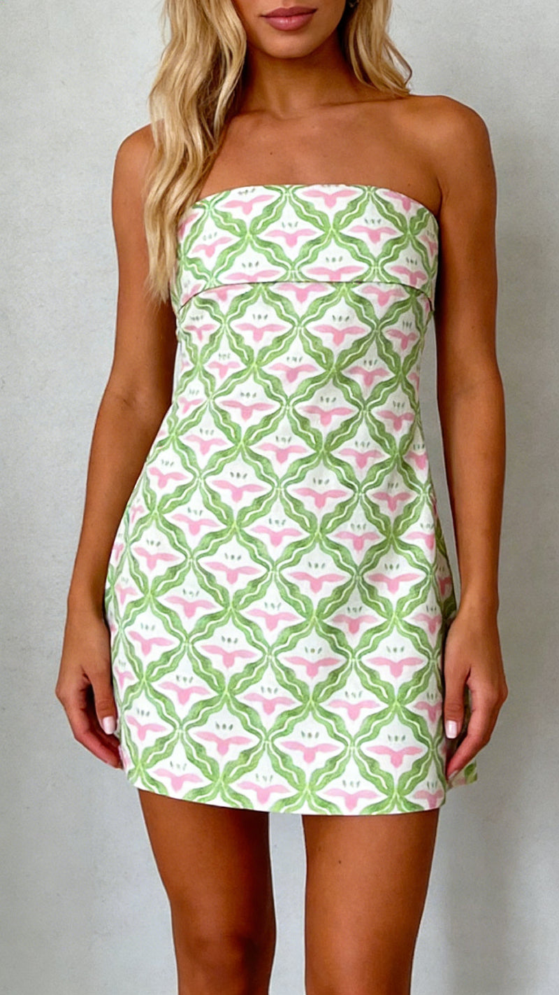 Bloomlight Strapless Mini Dress