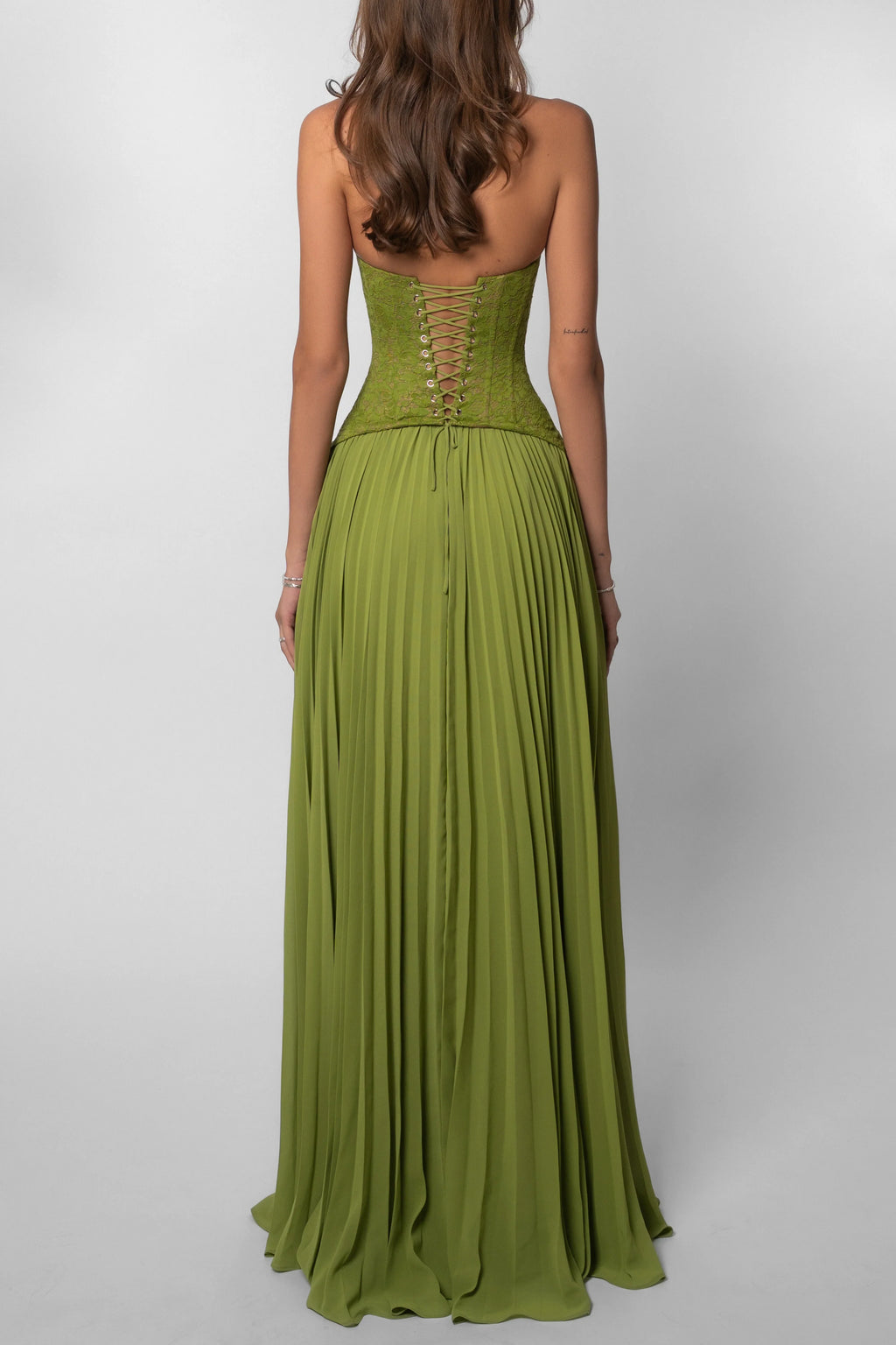 Bridget Green Emerald Corset Maxi Gown