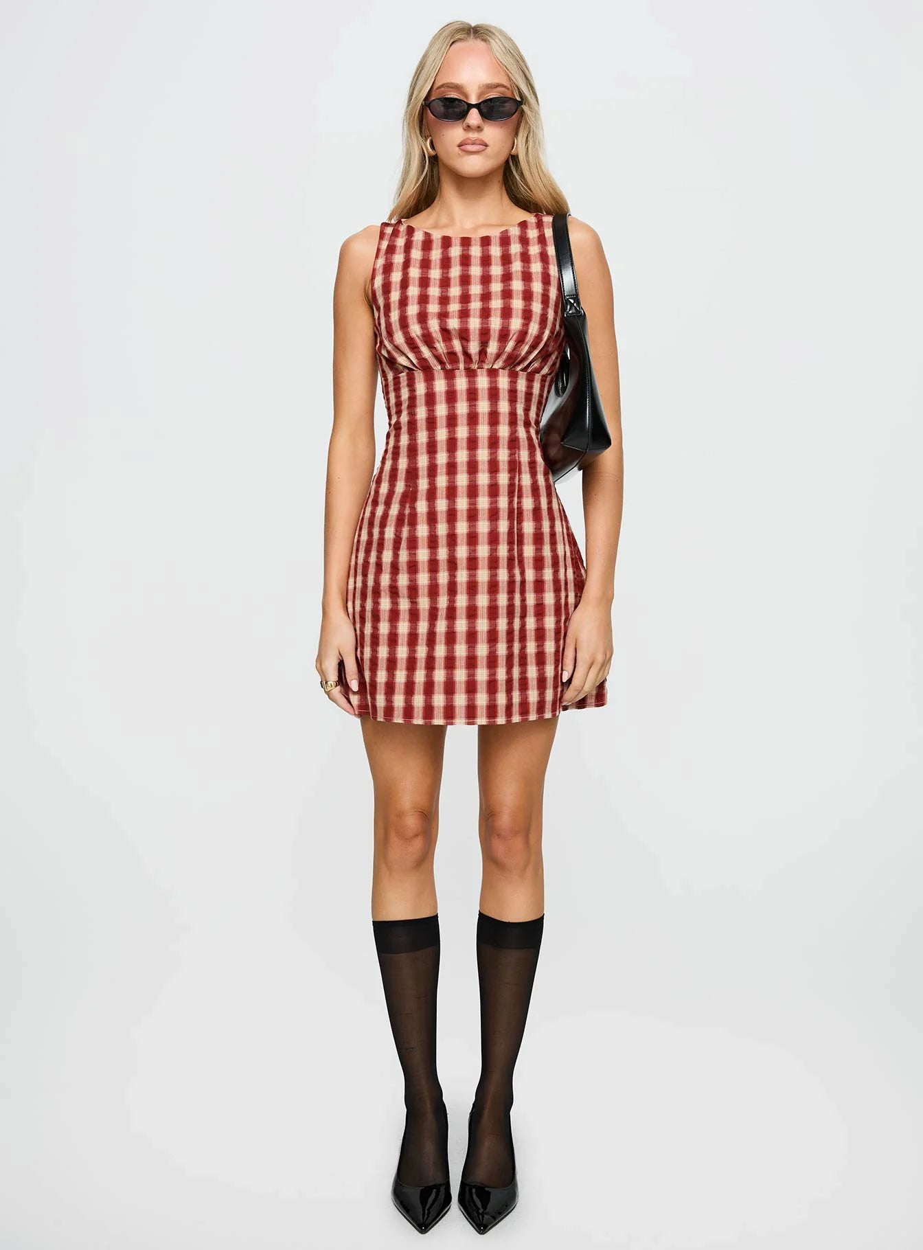 Rosewood Plaid Mini Dress