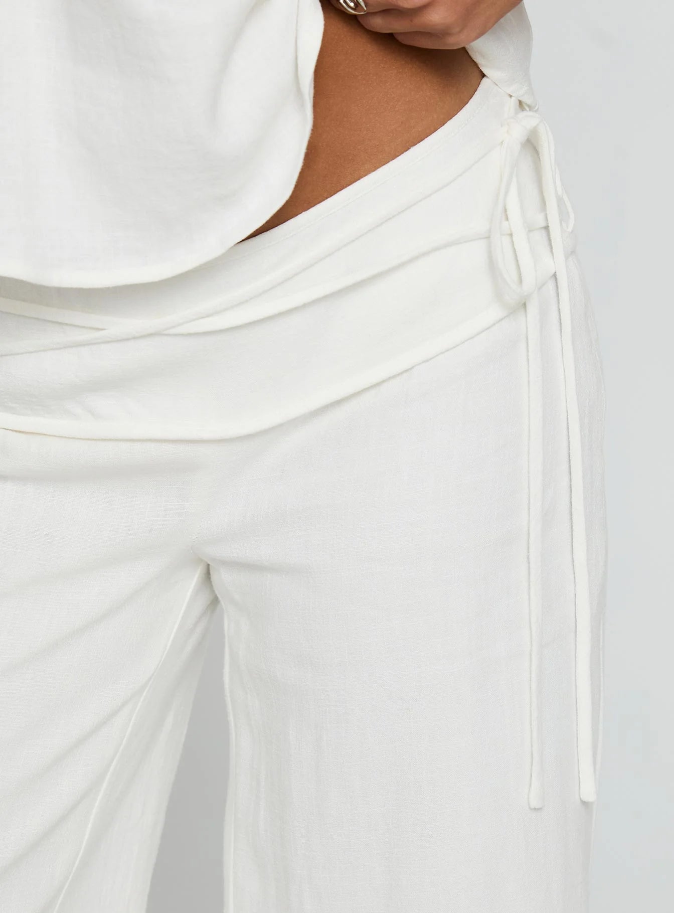 Pure Ease Tie-Waist Wide Pants