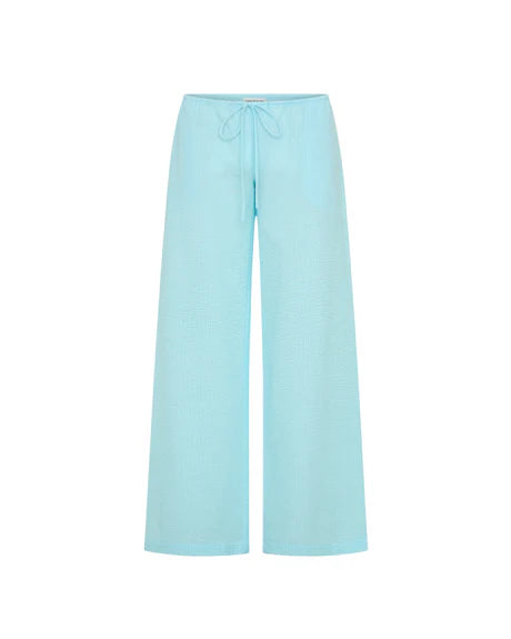 Sky Blue Wide-Leg Lounge Pants