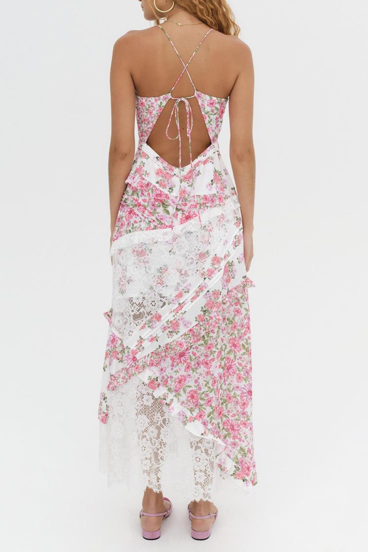 Meadow Lace Floral Maxi Dress