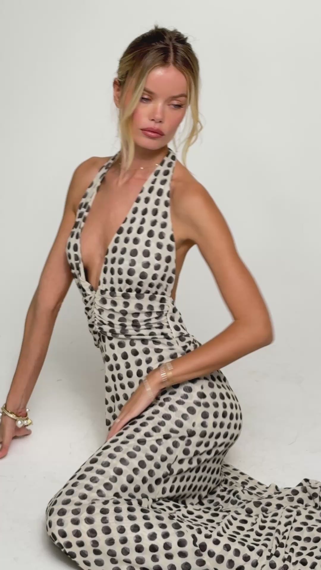 Polka Dot Vintage Halter Dress