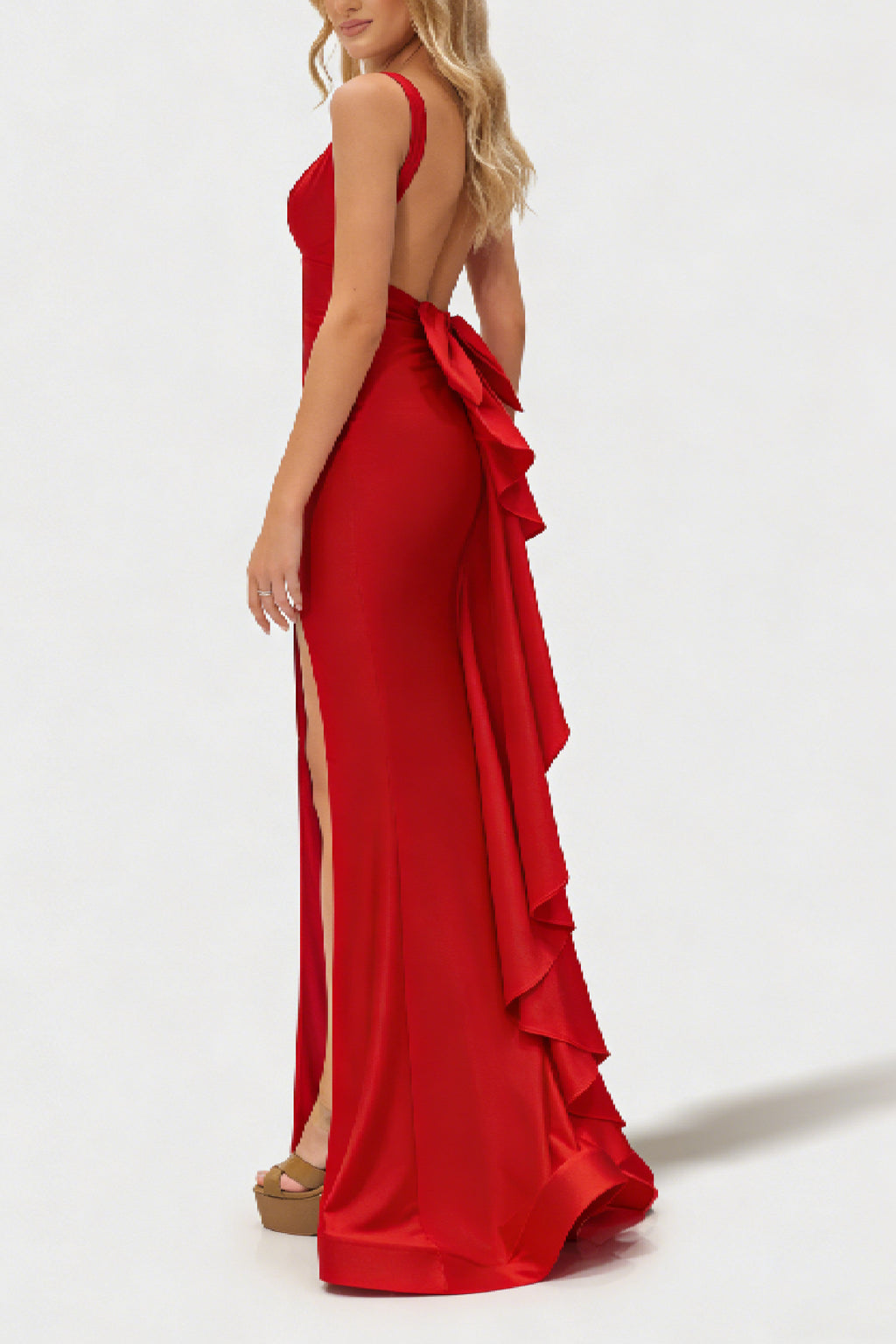 Scarlet Bow Affair Maxi Dress