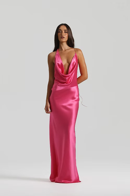 Velora Cowl Satin Gown