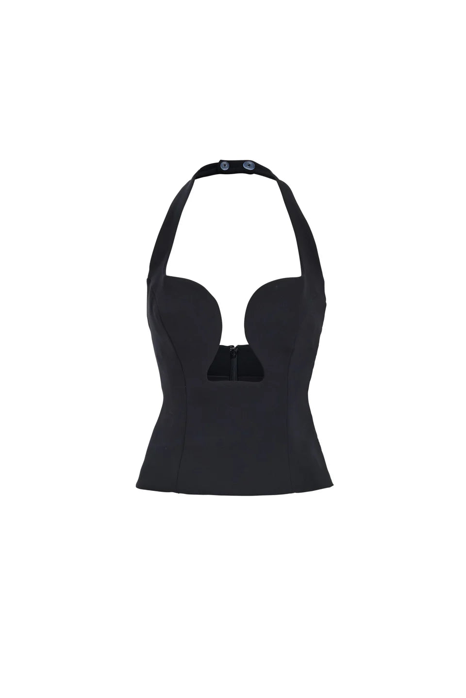 Noir Halo Cut-Out Halter Top