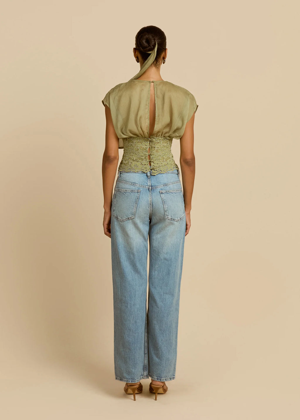 Olive Whisper Crop Top