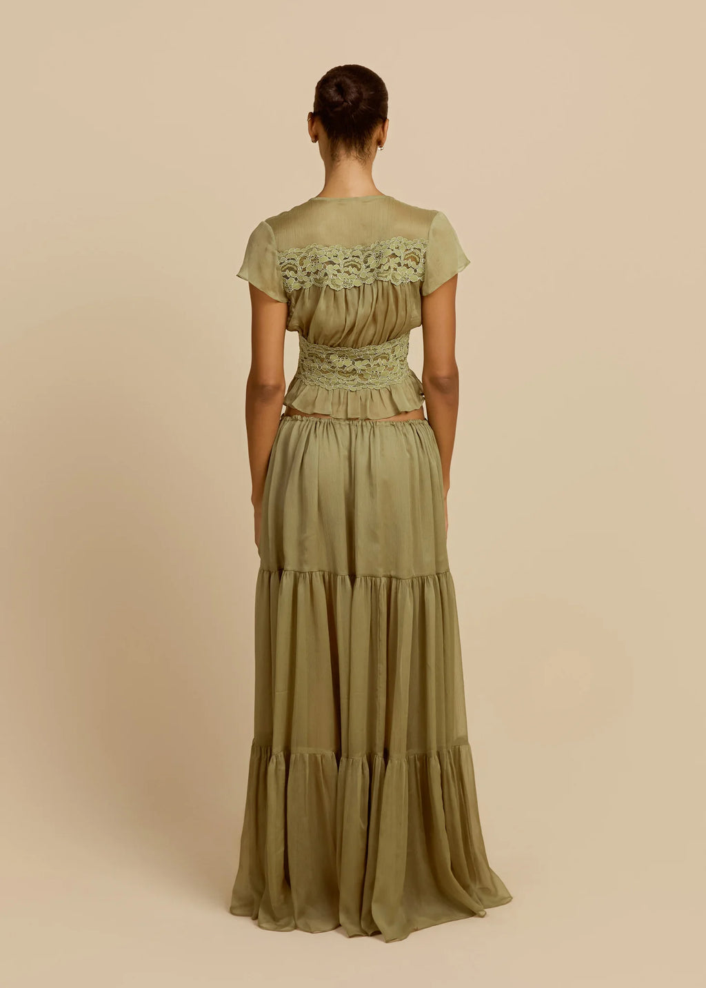 Olive Flow Maxi Skirt