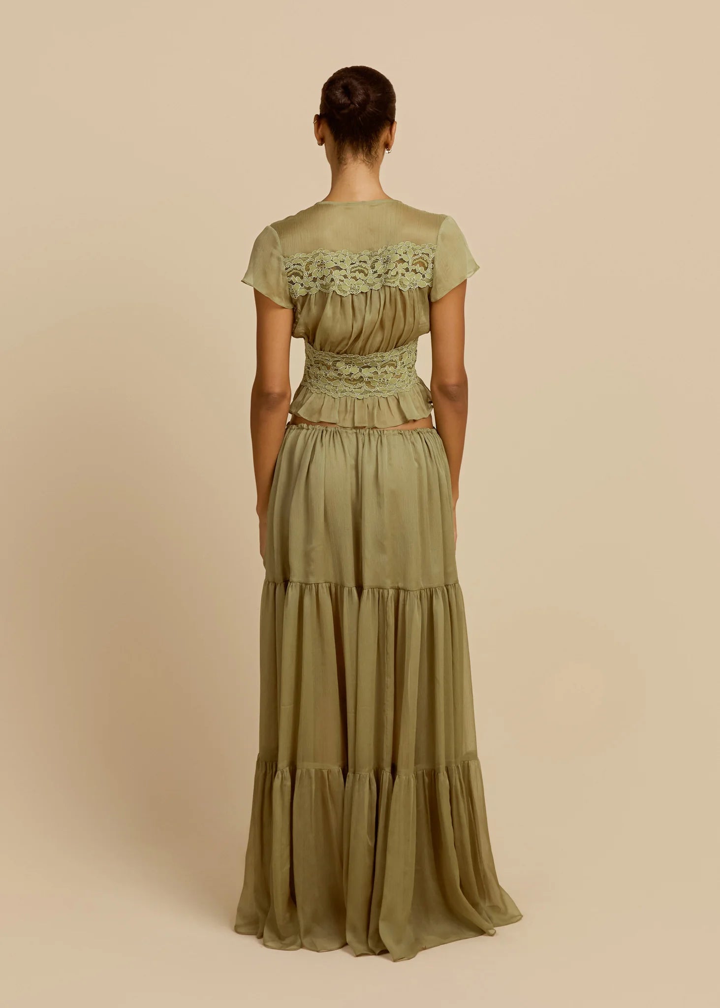 Olive Flow Maxi Skirt