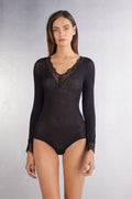 Noir Lace Whisper Bodysuit