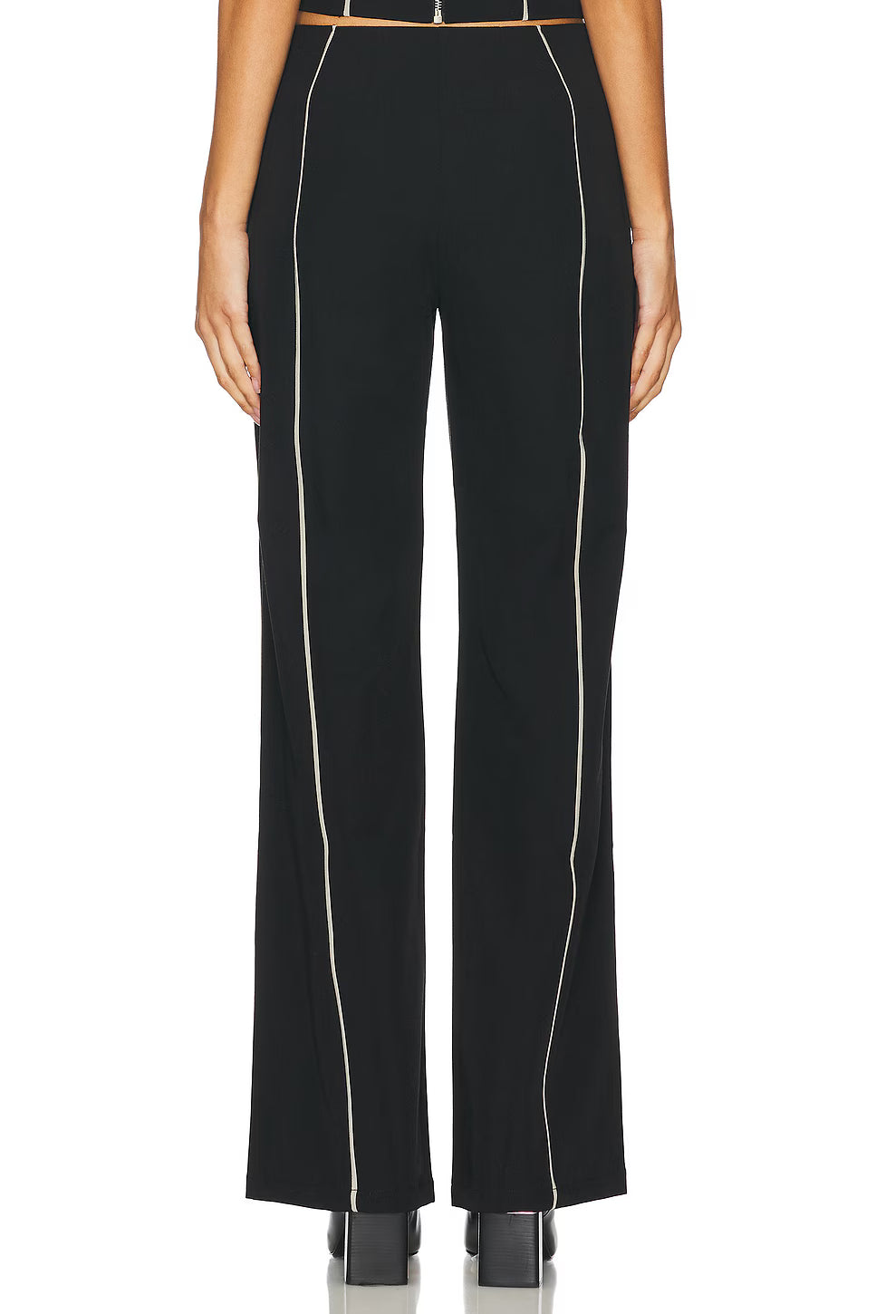 Graphic Line Straight Pants